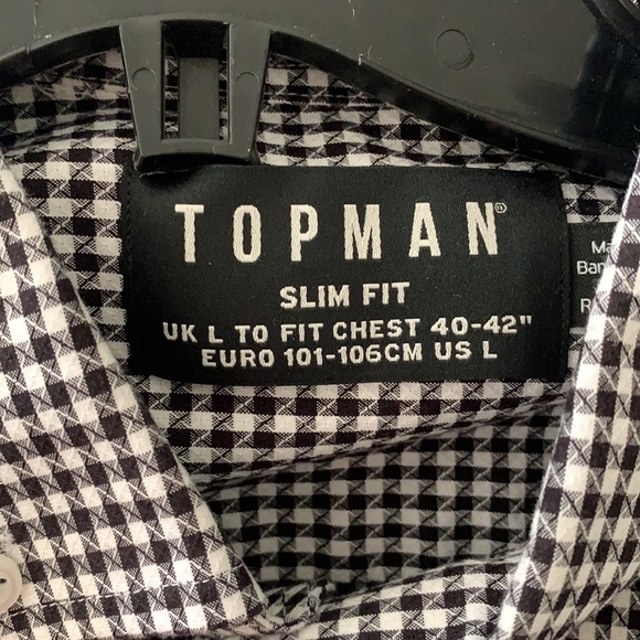 Topshop Topman Long Sleeve Houndstooth button down - Picture 5 of 5